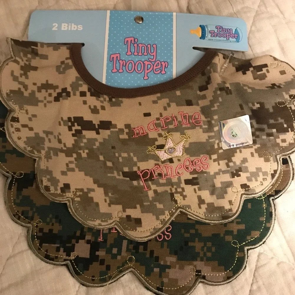 🇺🇸 Set of 2 Marine Baby Bibs